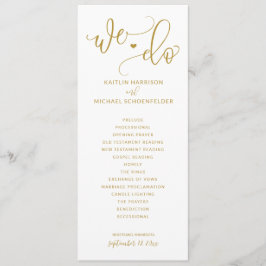 Hochzeitsfeier Moderne Bounce Calligraphie Gold Programm