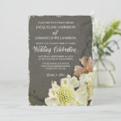 Hochzeitsfeier Moderne Painterly Fall Floral Einladung (Stehend Vorderseite)