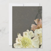 Hochzeitsfeier Moderne Painterly Fall Floral Einladung (Rückseite)