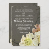 Hochzeitsfeier Moderne Painterly Fall Floral Einladung (Vorne/Hinten)