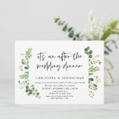 Hochzeitsfeier, nach dem Hochzeitsessen Einladung (Stehend Vorderseite)