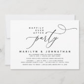 Hochzeitsfeier nach dem Party glücklich Einladung (Vorderseite)