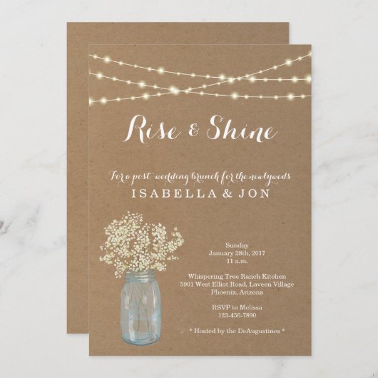 Hochzeitsfeier nach Einladung (Vorne/Hinten)