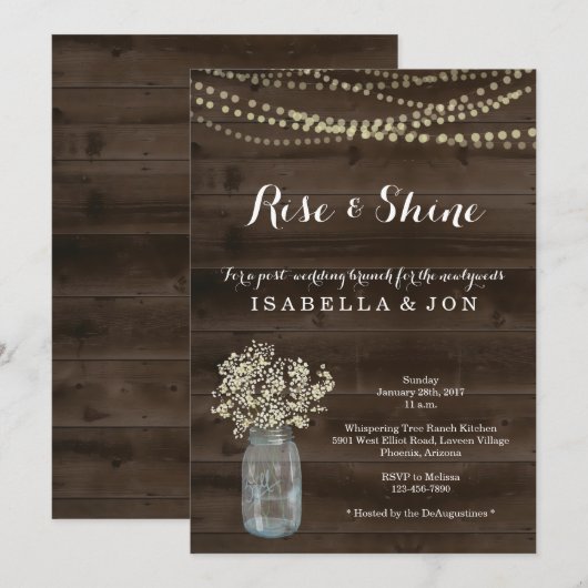 Hochzeitsfeier nach Einladung (Vorne/Hinten)