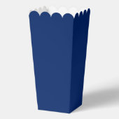 Hochzeitsfeier Name Datum Navy Popcorn Geschenkschachtel (Rückseite)