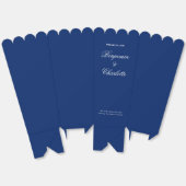 Hochzeitsfeier Name Datum Navy Popcorn Geschenkschachtel (Ungeklappt)