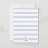 Hochzeitsfeier Nautical Blue & White Watercolor RSVP Karte (Rückseite)