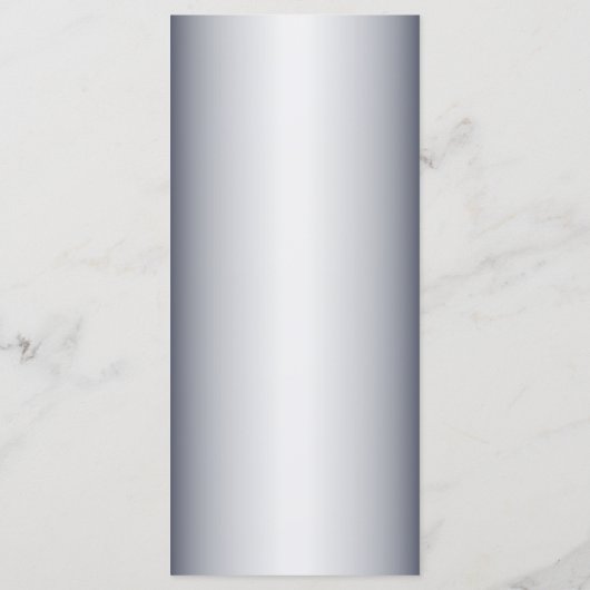 Hochzeitsfeier Navy Blue Floral Silver Dinner Menükarte (Rückseite)