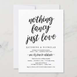 Hochzeitsfeier, nichts Extravagant, nur Liebe Einladung