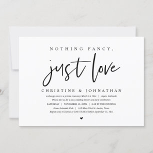 Hochzeitsfeier, nichts Extravagant, nur Liebe Einladung