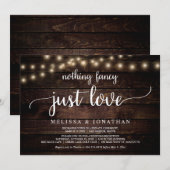 Hochzeitsfeier, nichts Extravagant nur Liebe Einladung (Vorne/Hinten)