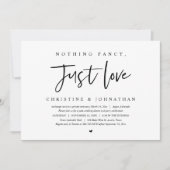 Hochzeitsfeier, nichts Extravagant, nur Liebe Invi Einladung (Vorderseite)