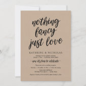 Hochzeitsfeier, nichts Extravagant, nur Liebe, Kra Einladung (Vorderseite)