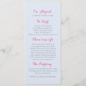 Hochzeitsfeier oder Abendessen im Frühjahr Menükarte (Rückseite)