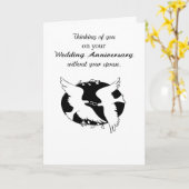 Hochzeitsfeier ohne Ehefrau Erinnerungen, Hoffnung Karte (Gelbe Blume)