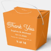 Hochzeitsfeier Orange Fall Bride Groom Geschenkschachtel (Rückseite)