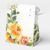 Hochzeitsfeier Orange-Gelb-Grüne Geschenkschachtel (Rückseite)