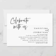 Hochzeitsfeier Party, feiern mit uns Einladung