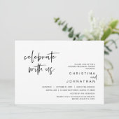 Hochzeitsfeier Party, feiern mit uns Einladung (Stehend Vorderseite)