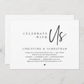 Hochzeitsfeier Party, feiern mit uns Einladung (Vorne/Hinten)