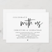 Hochzeitsfeier Party, Feiern mit uns Einladung (Vorne/Hinten)