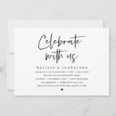 Hochzeitsfeier Party, Feiern mit uns Einladung (Vorderseite)