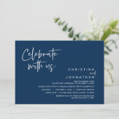 Hochzeitsfeier Party, Feiern mit uns Invita Einladung (Stehend Vorderseite)