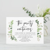 Hochzeitsfeier Party - Fortsetzung Einladung (Stehend Vorderseite)