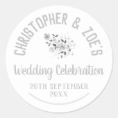 Hochzeitsfeier Party Klassischer Rundaufkleber Runder Aufkleber (Vorderseite)