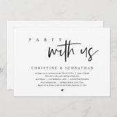 Hochzeitsfeier, Party mit uns Einladung (Vorne/Hinten)