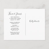 Hochzeitsfeier Party mit uns Einladungspostkarte (Rückseite)