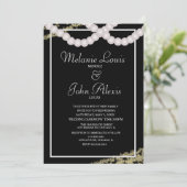 Hochzeitsfeier Pearl Foil Confetti Borders Einladung (Stehend Vorderseite)