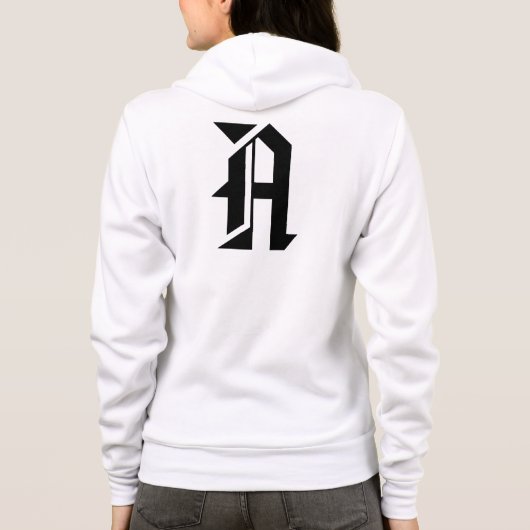 Hochzeitsfeier Personalisierte Bridal Monogram gez Hoodie (Rückseite)