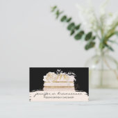 Hochzeitsfeier Pink Custom Cake Visitenkarte (Stehend Vorderseite)