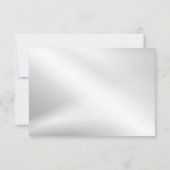 Hochzeitsfeier Pink Peach Shiny Hearts Geometric RSVP Karte (Rückseite)