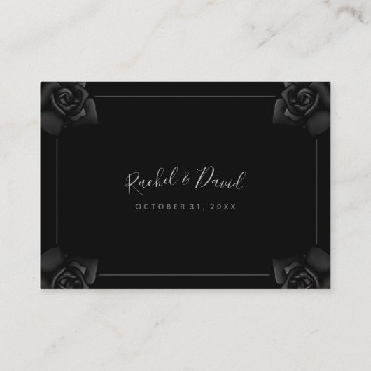 Hochzeitsfeier Platzkarten Halloween BLANK (Rückseite)