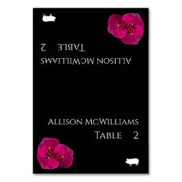 Hochzeitsfeier Platzkarten-Schweinefick-Icon-Black Tischnummer