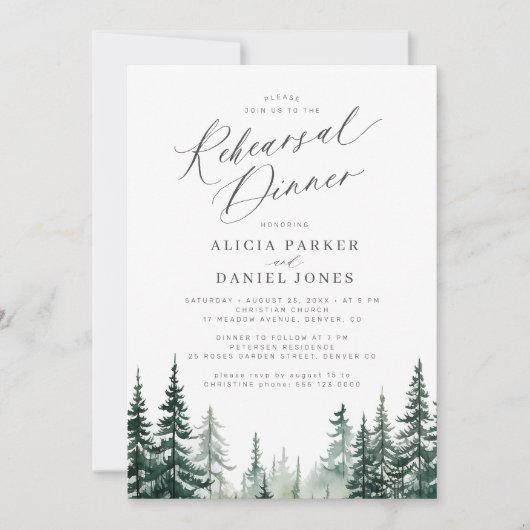 Hochzeitsfeier Probe Einladung (Vorderseite)