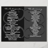 Hochzeitsfeier Programm Black Butterfly Curve (Rückseite)