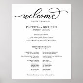 Hochzeitsfeier Programm Chic Script Poster (Vorne)