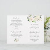 Hochzeitsfeier Programm Cream Watercolor (Stehend Vorderseite)