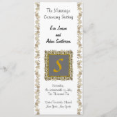 Hochzeitsfeier Programm Gold Leaf (Vorderseite)