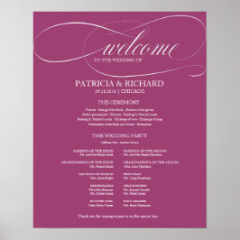 Hochzeitsfeier Programmvorstand Rosa Cassis Poster