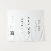 Hochzeitsfeier QR Code Signieren Grosses Gewebe Wandteppich (Vorderseite (Horizontal))