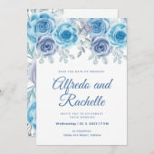 Hochzeitsfeier Rose Blühende Hochzeitsfeier Einladung (Vorne/Hinten)