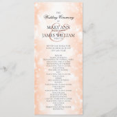 Hochzeitsfeier Rose Gold Shimmer Lights Programm (Vorderseite)