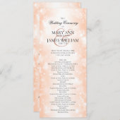 Hochzeitsfeier Rose Gold Shimmer Lights Programm (Vorne/Hinten)