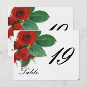 Hochzeitsfeier Rose Tischnummer (Vorne/Hinten)