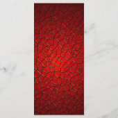 Hochzeitsfeier Rote Blüte Modernes Abendessen Menükarte (Rückseite)