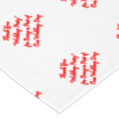 Hochzeitsfeier Rote Typografie Tischdecke (Schrägansicht)